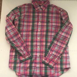 Men’s Ralph Lauren plaid dress shirt XL